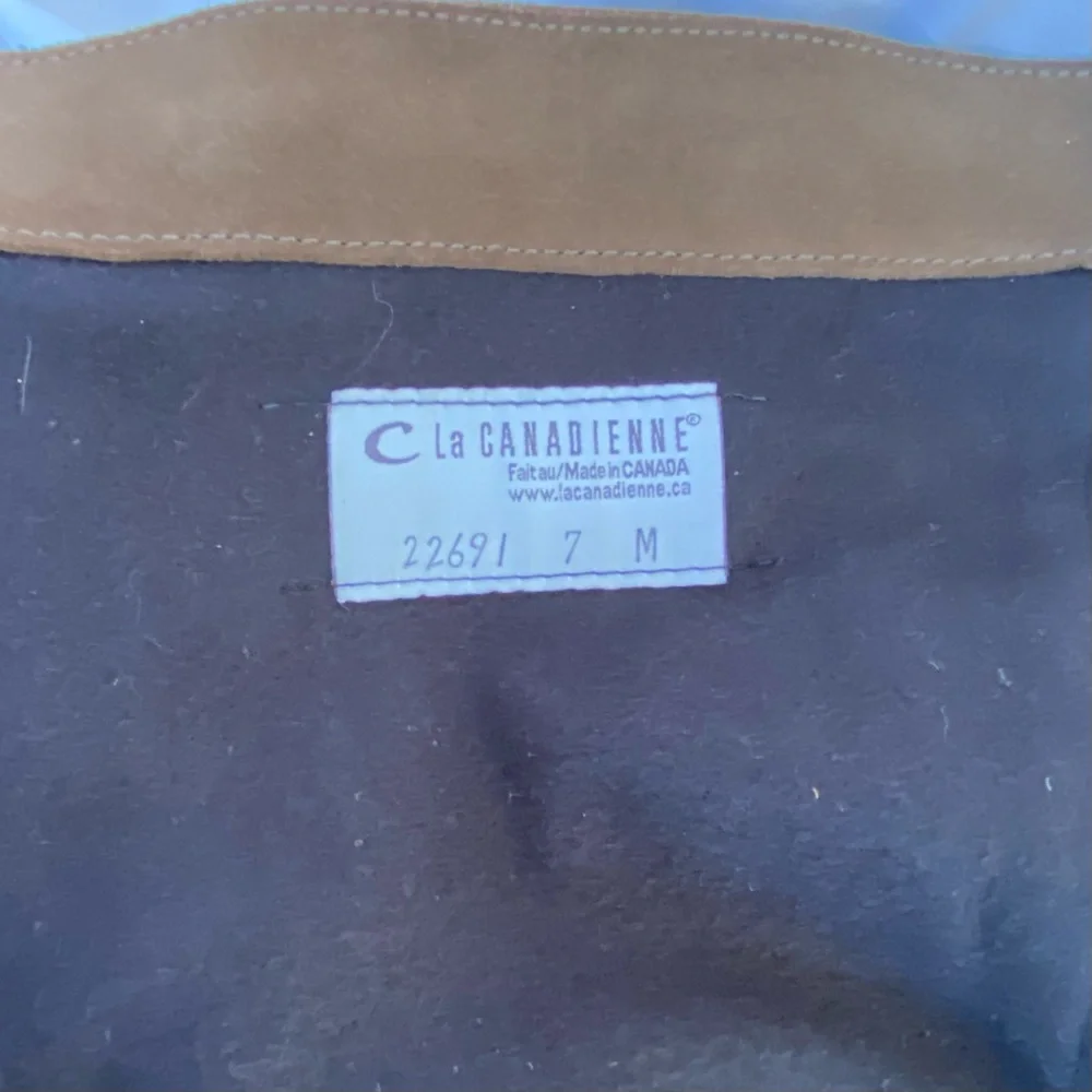 La CANADIENNE Vintage 90s Brown Oiled Suede Fall Winter boot brown suede - Picture 9 of 10